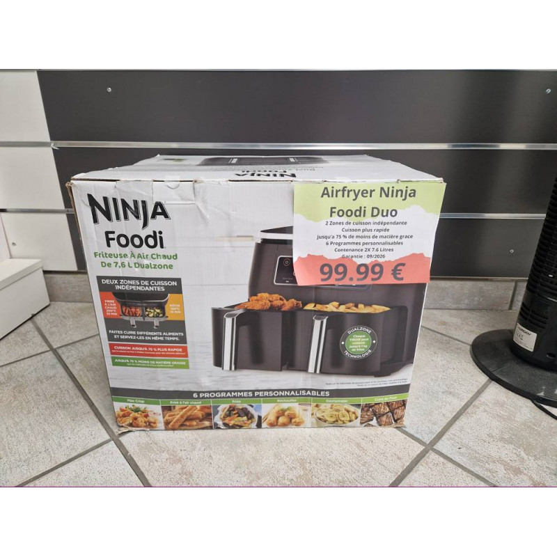 AIR FRYER NINJA FOODI DOUBLE COMPARTIMENT 6-EN-1, 7,6L
