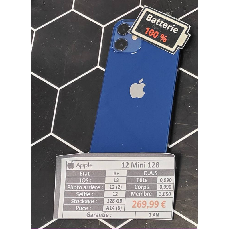 IPHONE 12 MINI 128 BLEU 353012118430246
